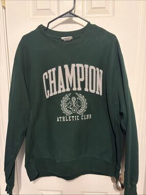Champion Dark Green Athletic Club Crewneck Sweatshirt